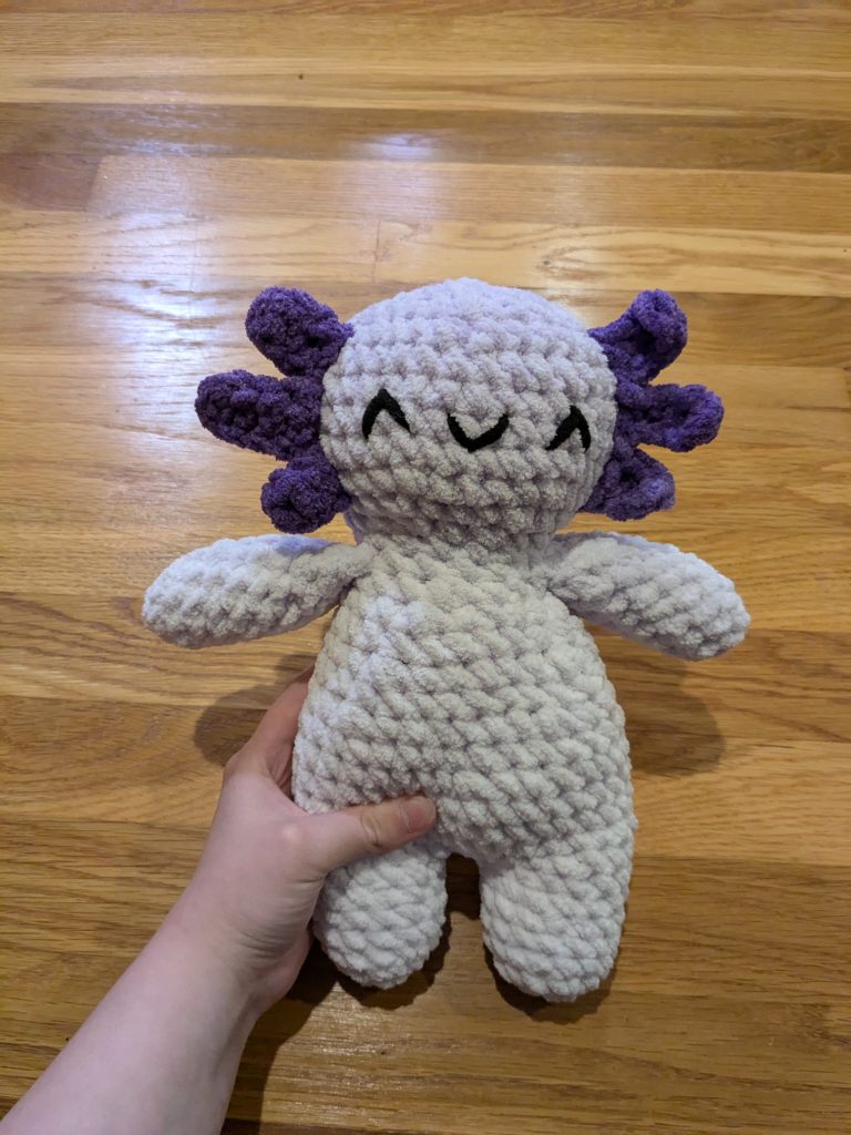Blissful Buddies: Aubrey Axolotl (No-Sew)- PDF Crochet Pattern
