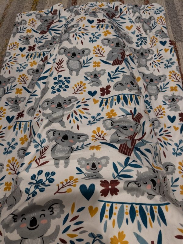 28 x 45 in Koala Blanket, Minky Fleece, Lightweight but Warm